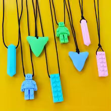 Sensory Chew Necklaces for Kids with Teething, ADHD, Autism, Biting Needs, Oral Motor Chewy Teether, Silicone Chewlery, BPA free silicone